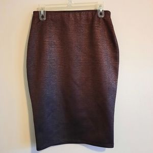 Dark purple pencil skirt